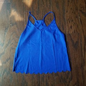 FLASH SALE Open Back Cobalt Blue Tank Top